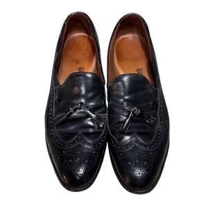 Allen Edmonds Manchester Black Leather Tassel Wingtip Loafer Shoes‎ Mens 15 B
